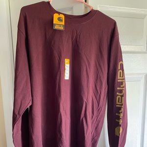 Maroon Carhartt Long Sleeve Shirt